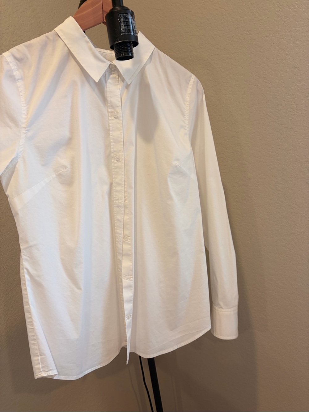Nordstrom Women's White Button-Down Collared Shirt